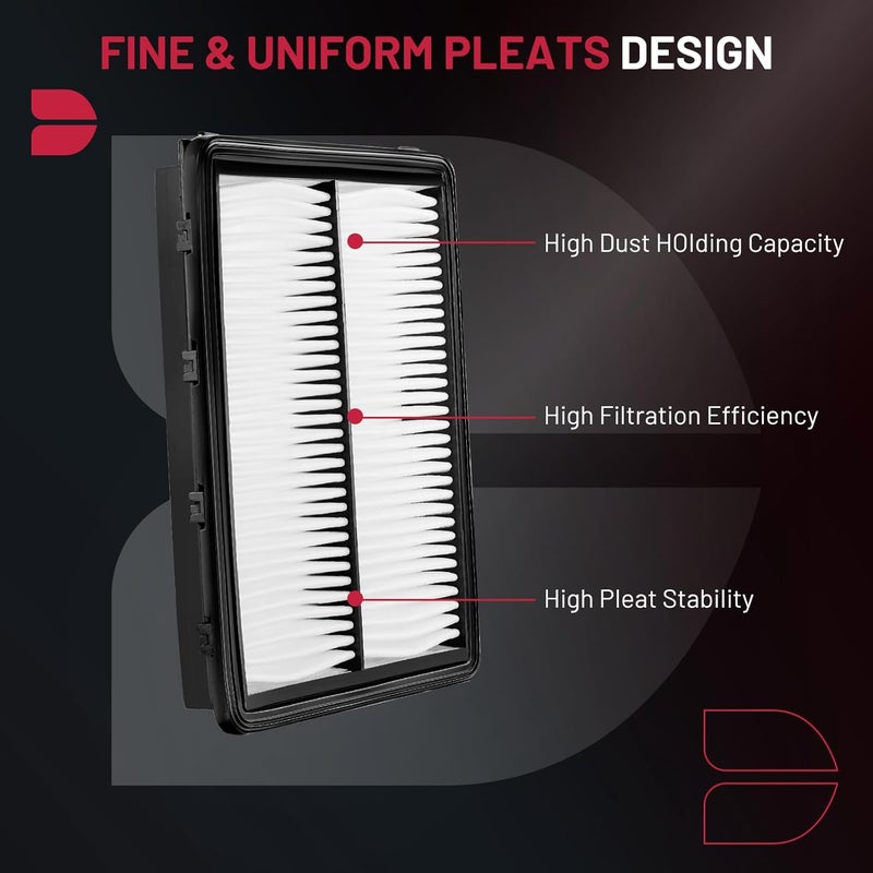 BDFHYK CA11943 Engine Air Filter Compatible with Hyundai Palisade 2020-2024, Santa Fe 2017-2020 & Kia Sorento 2016-2020, Sedona 2015-2021, Telluride 2020-2024, Replace 28113-A9100 - Image 3